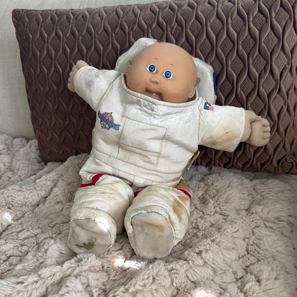White and Blue Space Adventure Doll
